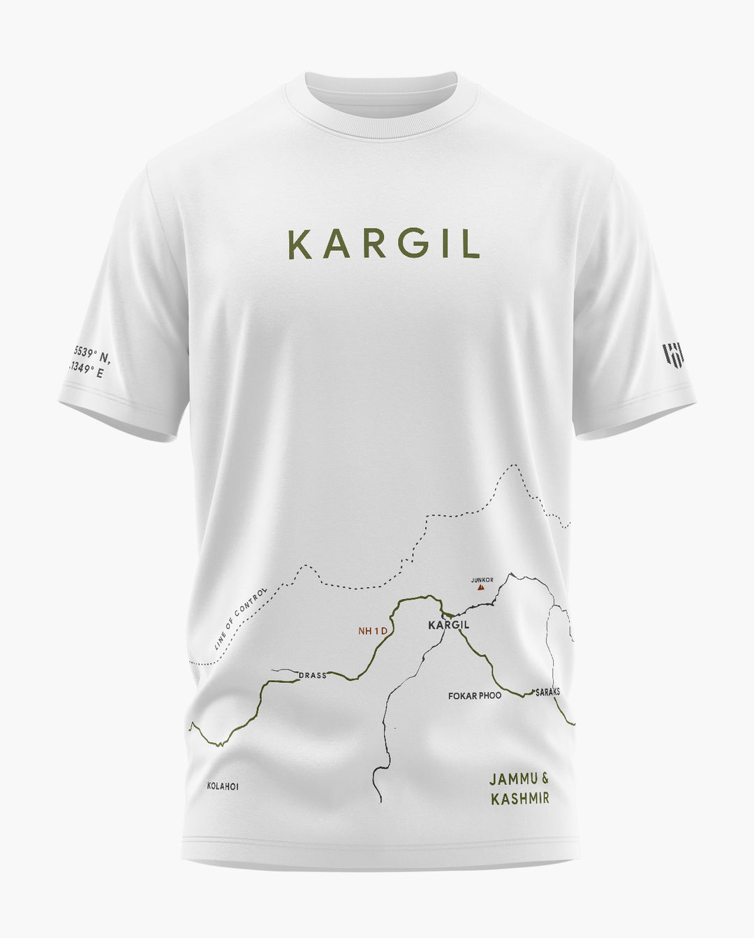 KARGIL NH 1 D MAP T-Shirt