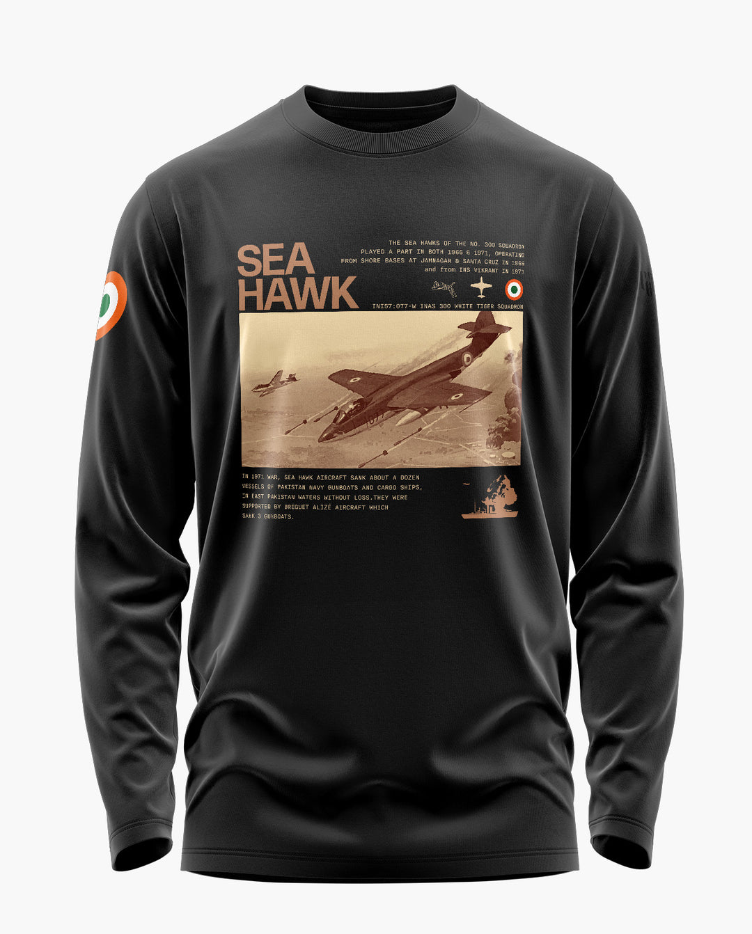 IAF SEA HAWK HERITAGE Full Sleeve T-Shirt