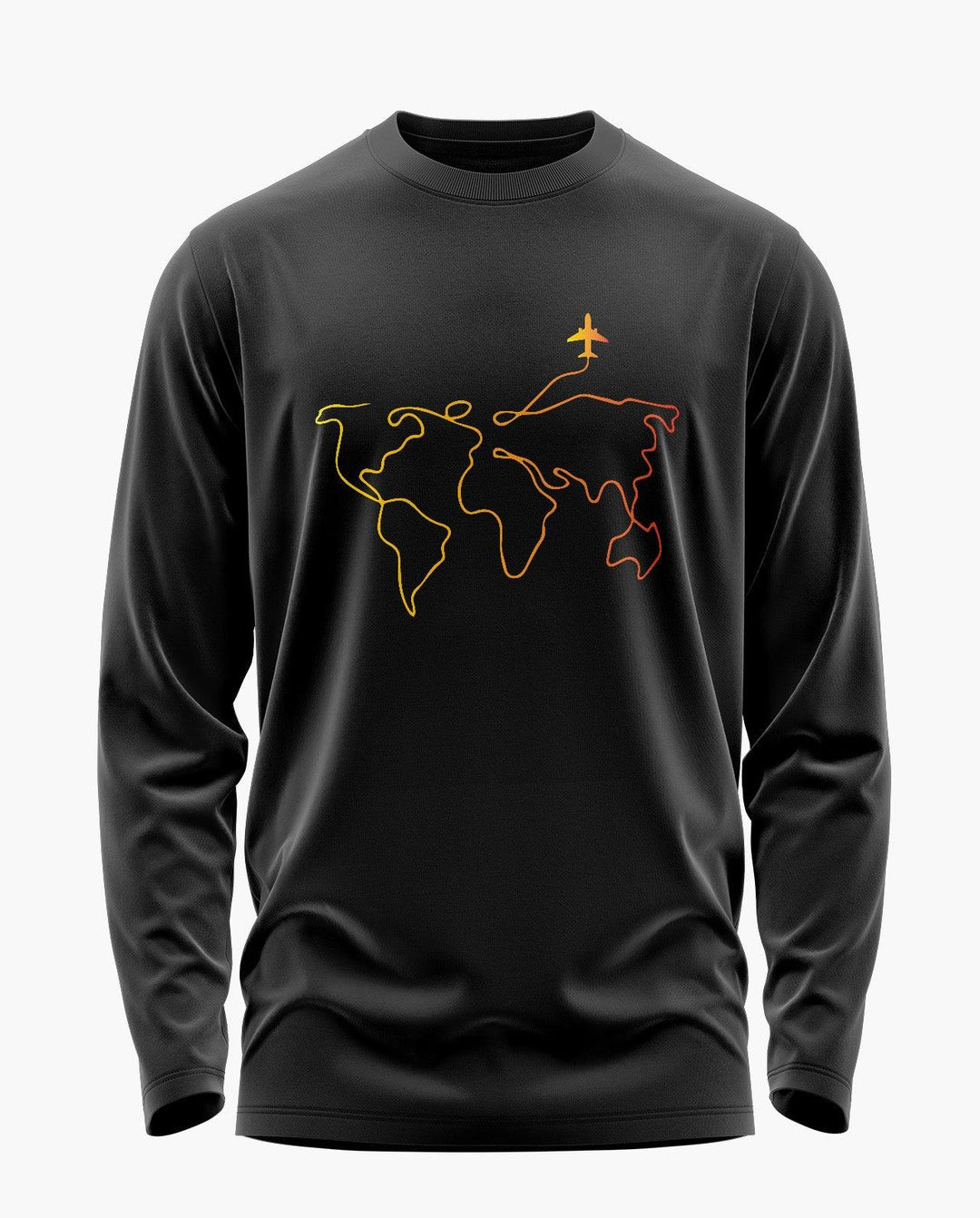 Travelling around the earth Full Sleeve T-Shirt - Aero Armour