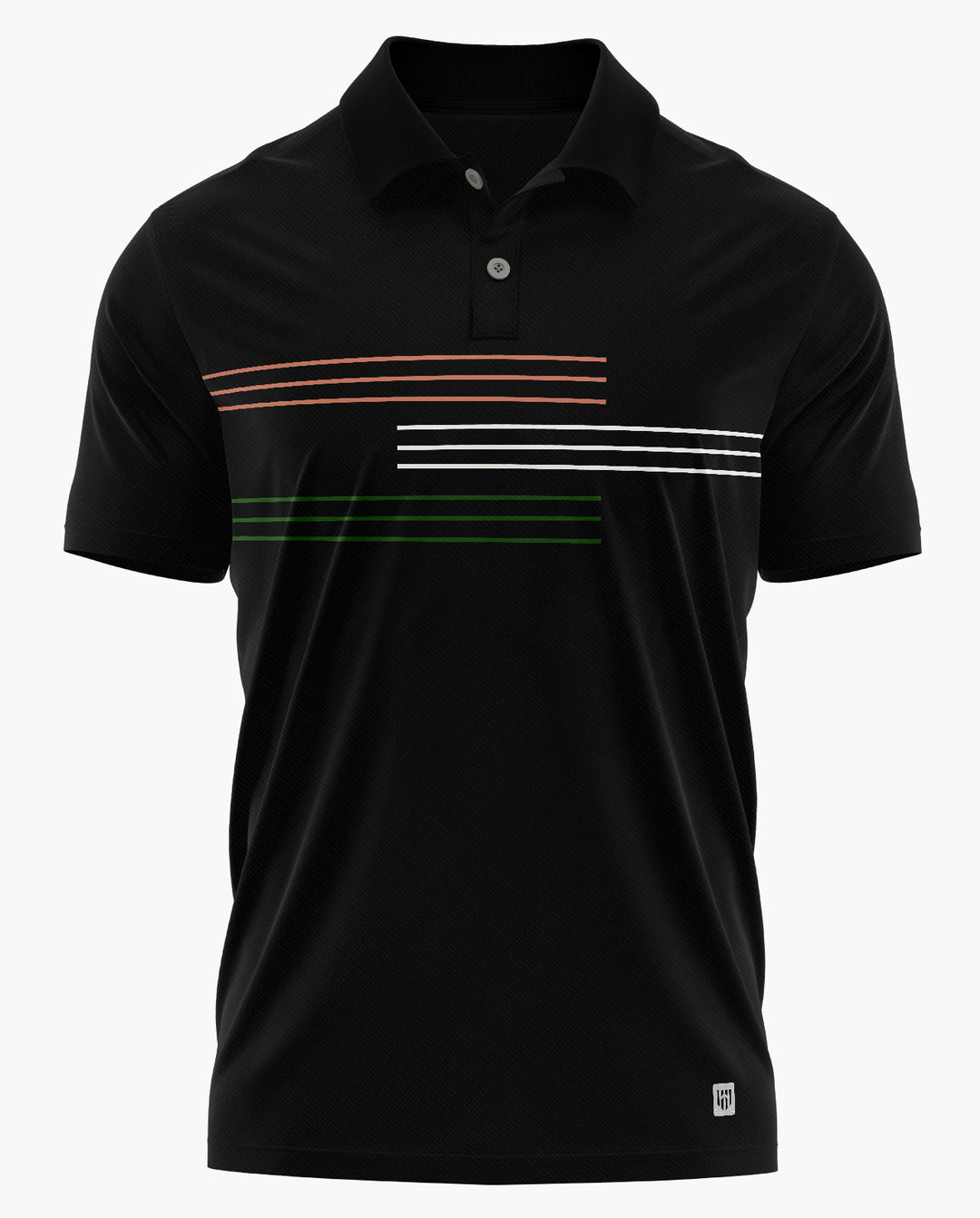 Tricolour Stripe Polo T-shirt - Aero Armour