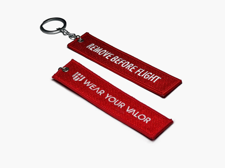 Remove Before Flight Pilot Embroidery Keychain