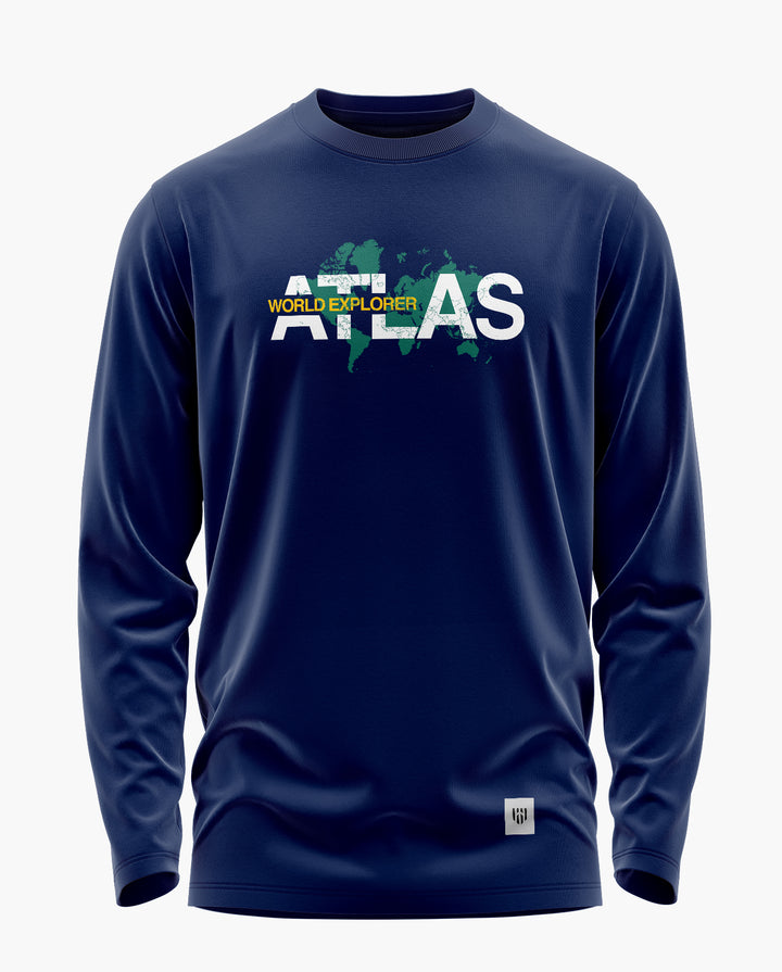 WORLD ATLAS EXPLORER Full Sleeve T-Shirt