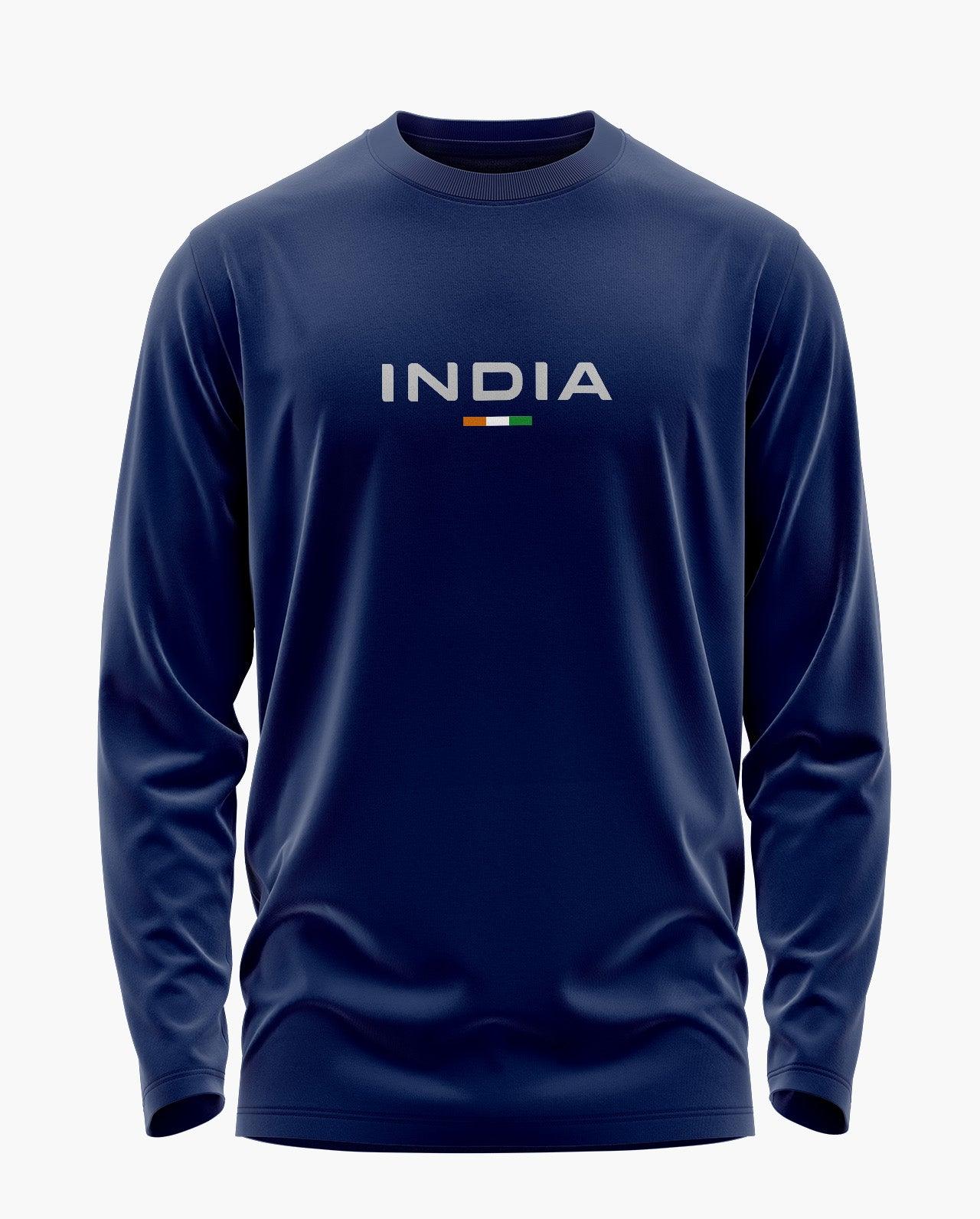 India Tricolour Full Sleeve T-Shirt - Aero Armour