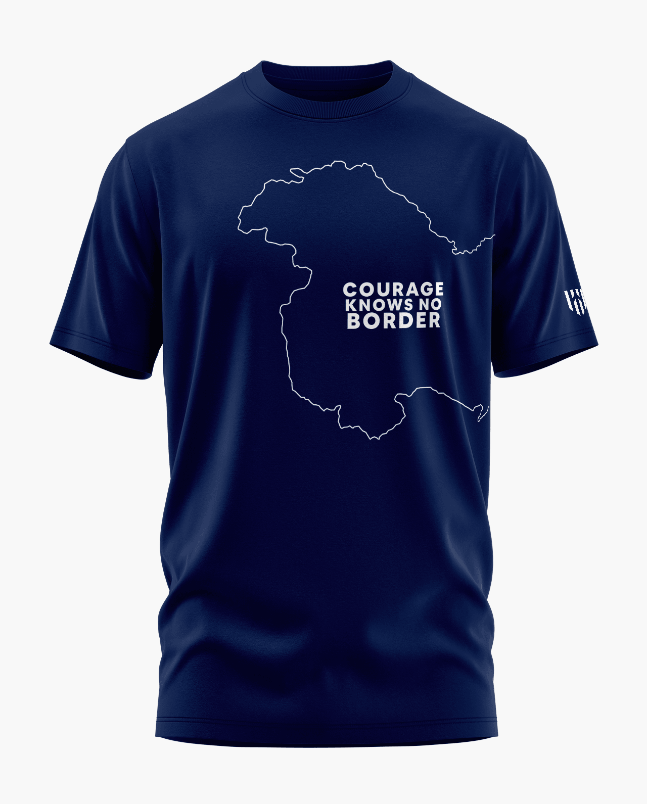Courage knows no border text T-Shirt - Aero Armour