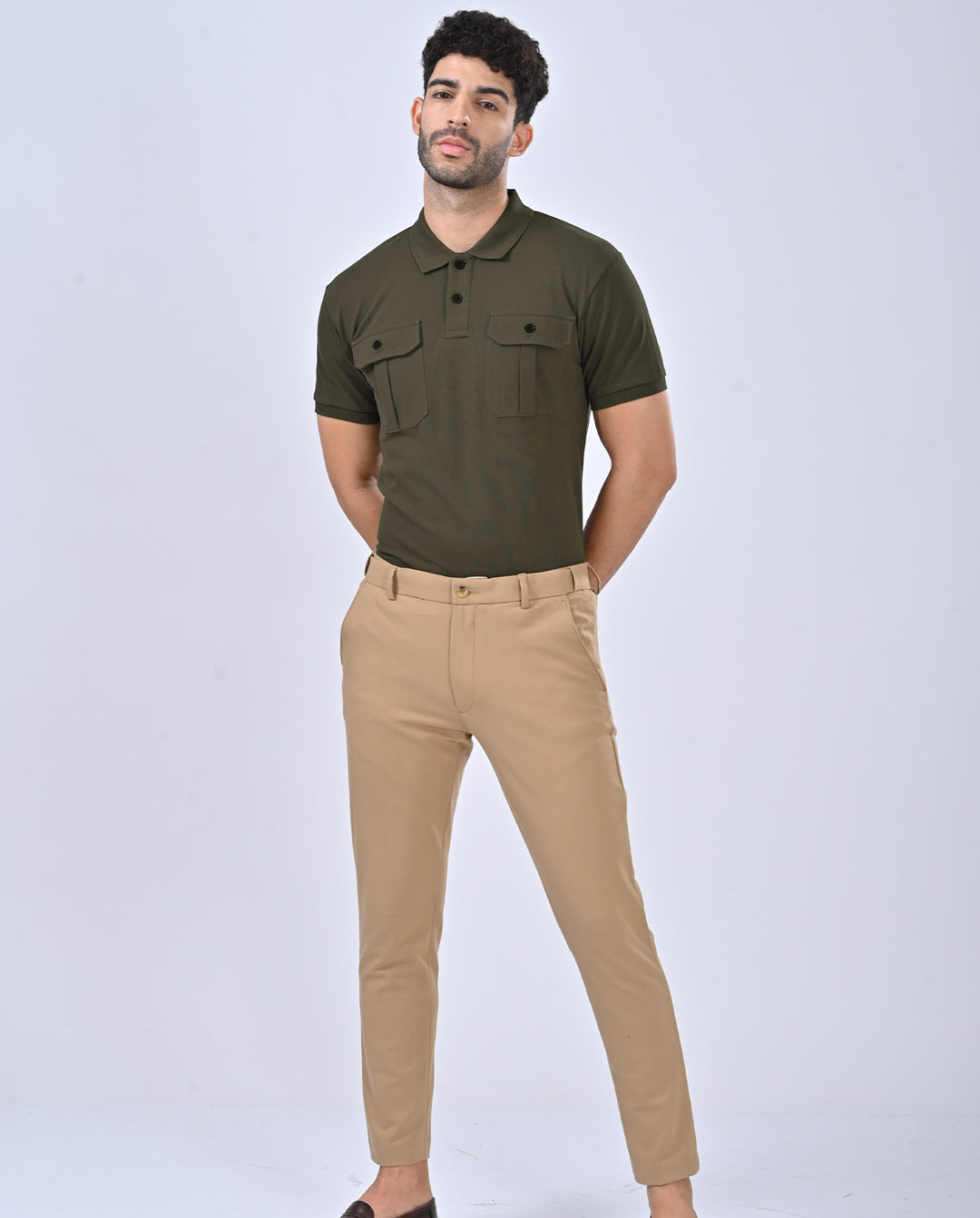 Aero Cargo Olive Green Polo T-Shirt