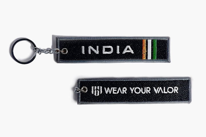 Wear Your Valor India Embroidery Keychain