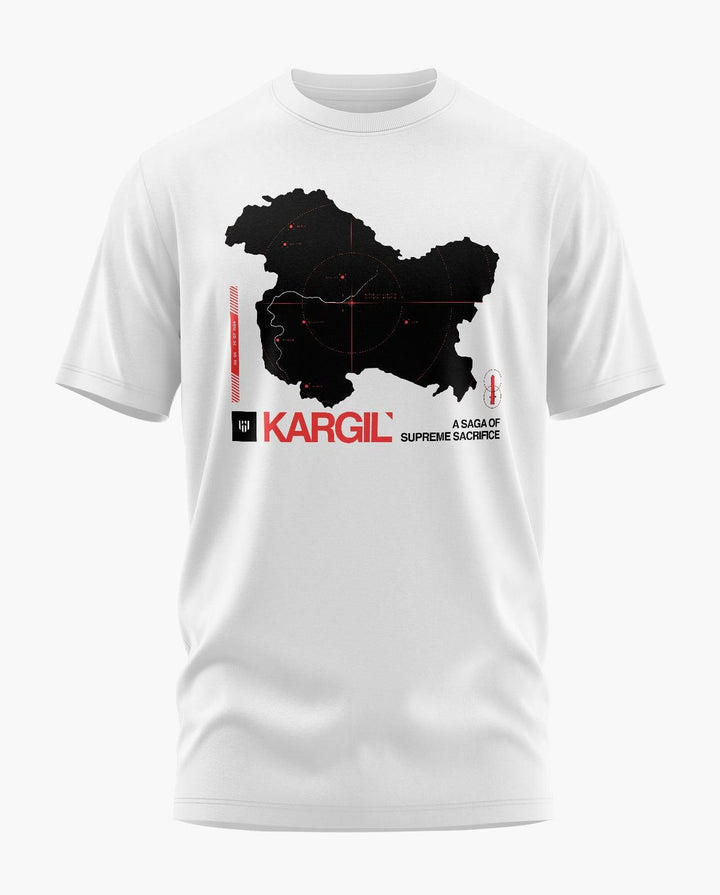Kargil Vijay Divas Map T-Shirt - Aero Armour