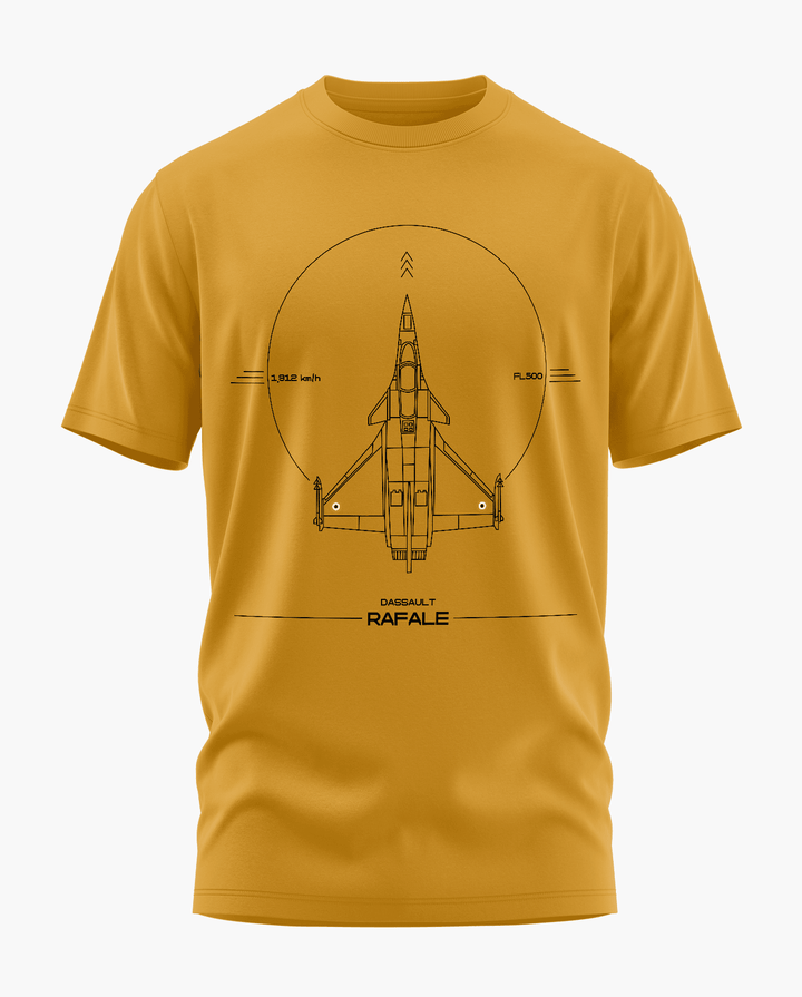Dassault Rafale Blueprint T-Shirt - Aero Armour