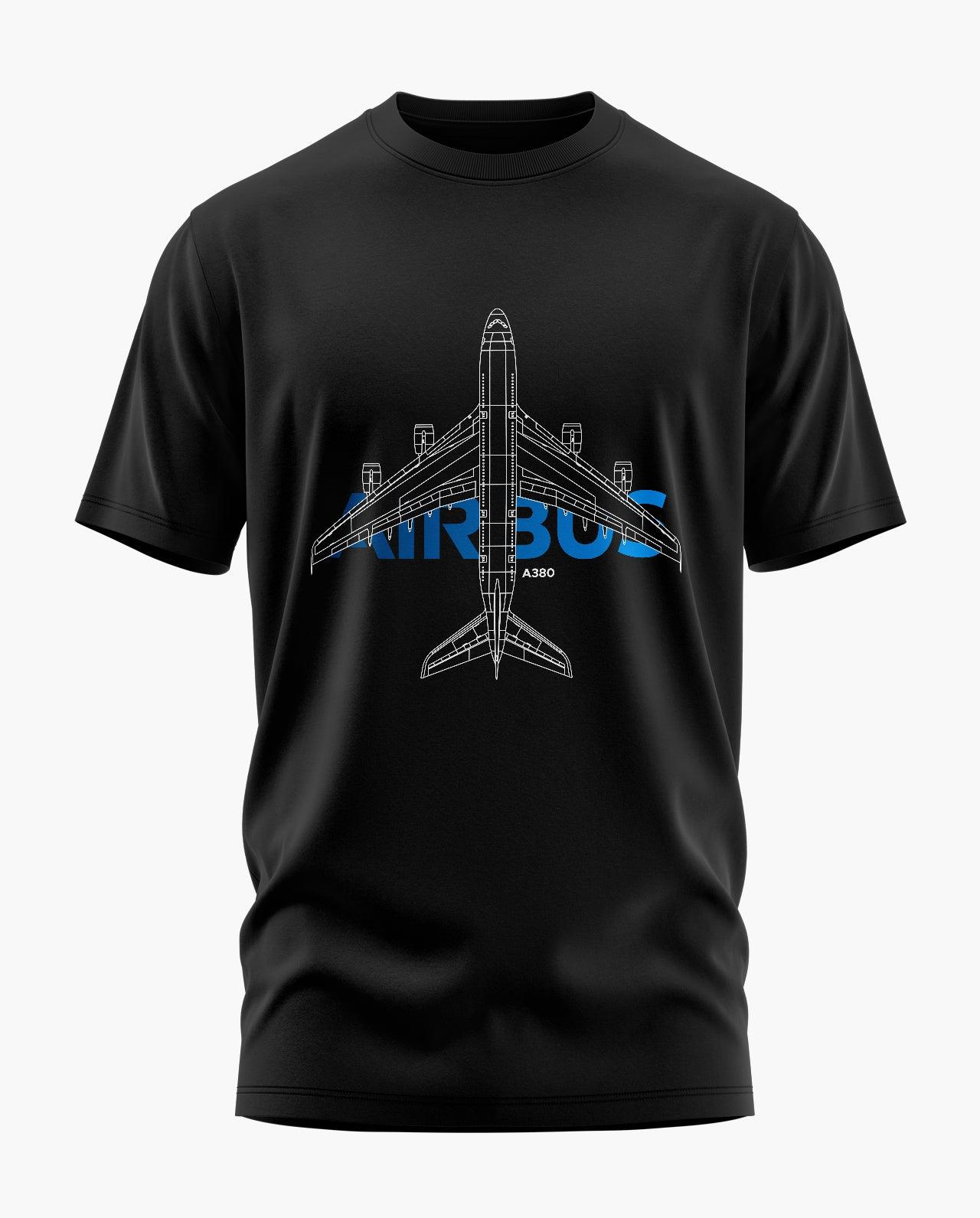 Airbus A380 Blueprint T-Shirt - Aero Armour