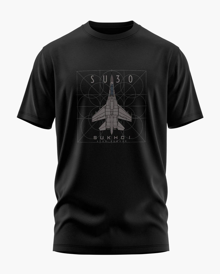 Sukhoi Su-30 Blueprint T-Shirt - Aero Armour