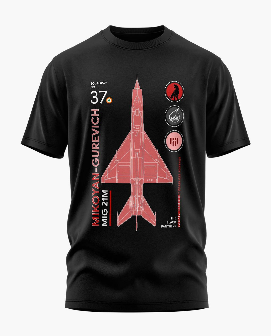 Black Panthers Squadron 37 T-Shirt - Aero Armour