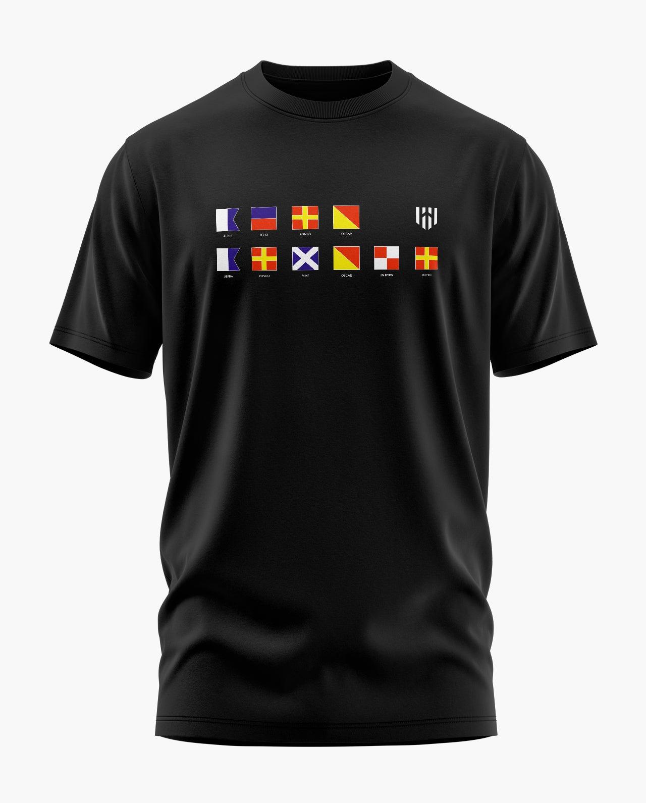 Nautical Alphabets T-Shirt - Aero Armour