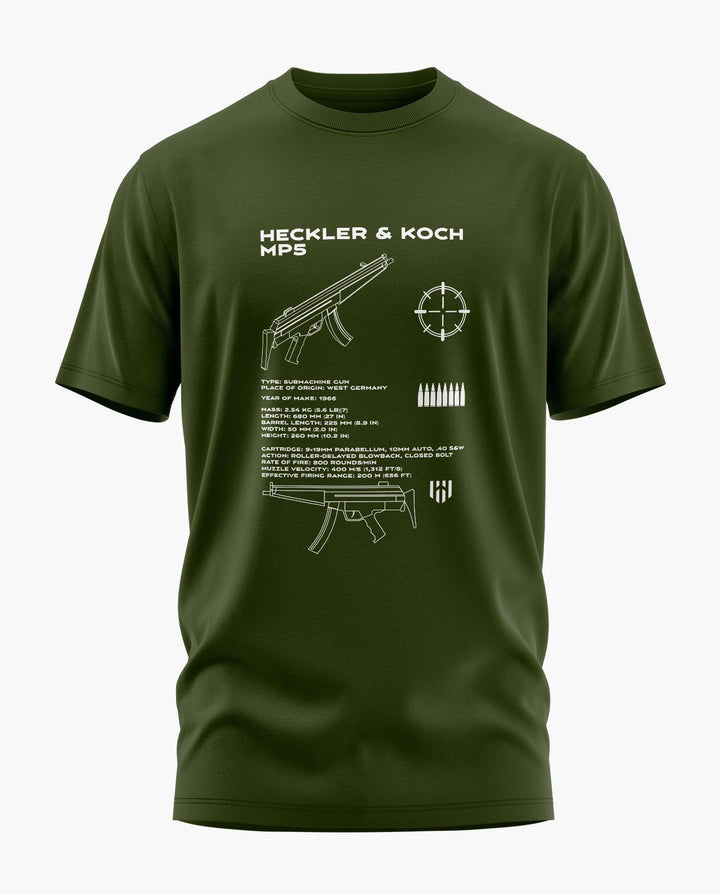 Hecker and Kooch MP5 Blueprint T-Shirt - Aero Armour