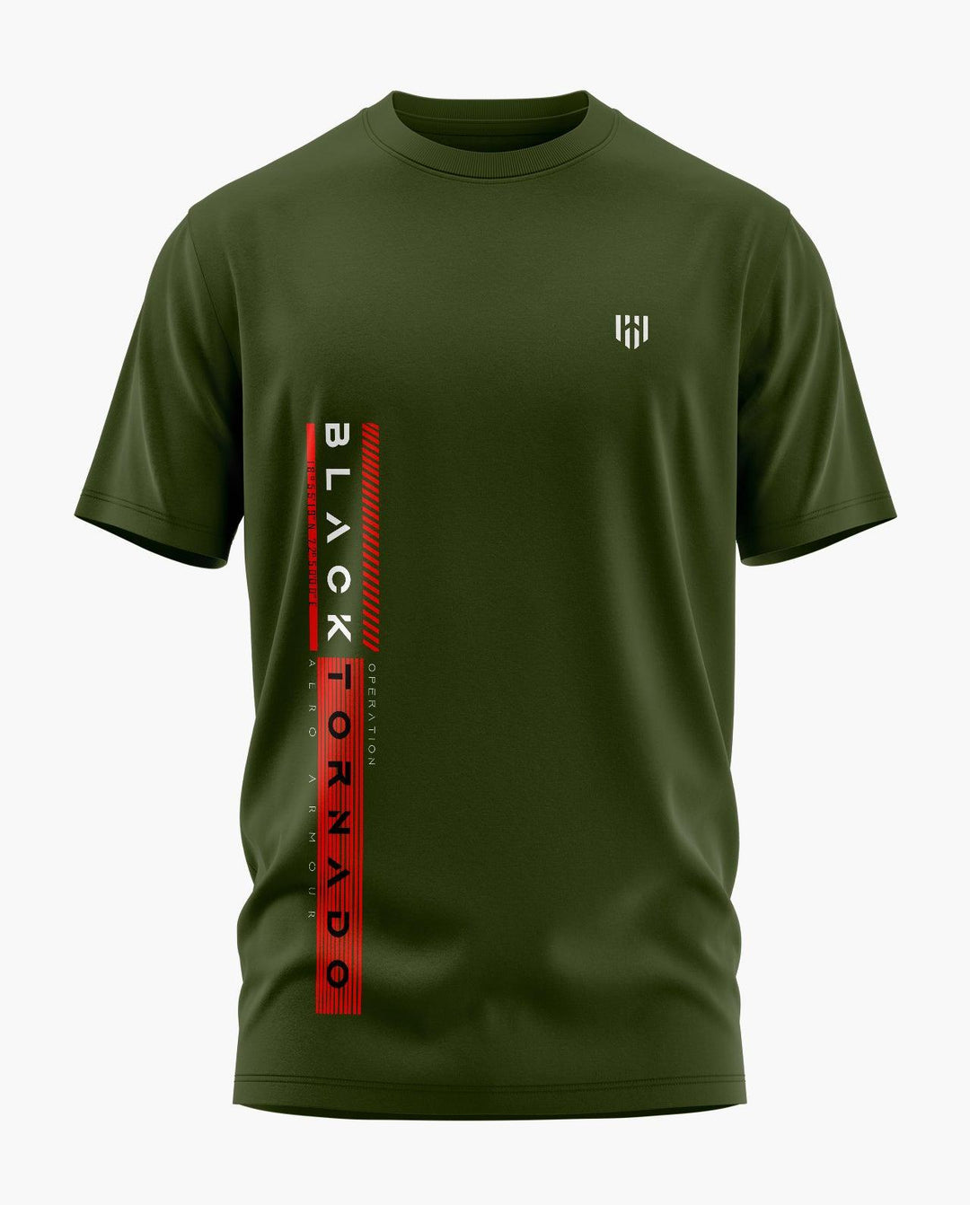Black Tornado Typo T-Shirt - Aero Armour