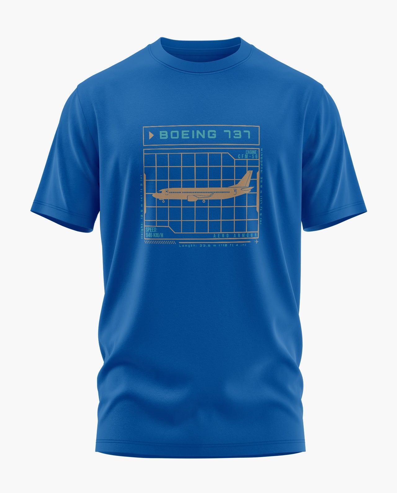 Boeing 737 Blueprint T-Shirt - Aero Armour
