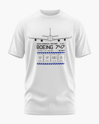 Boeing 747 Blueprint T-Shirt - Aero Armour
