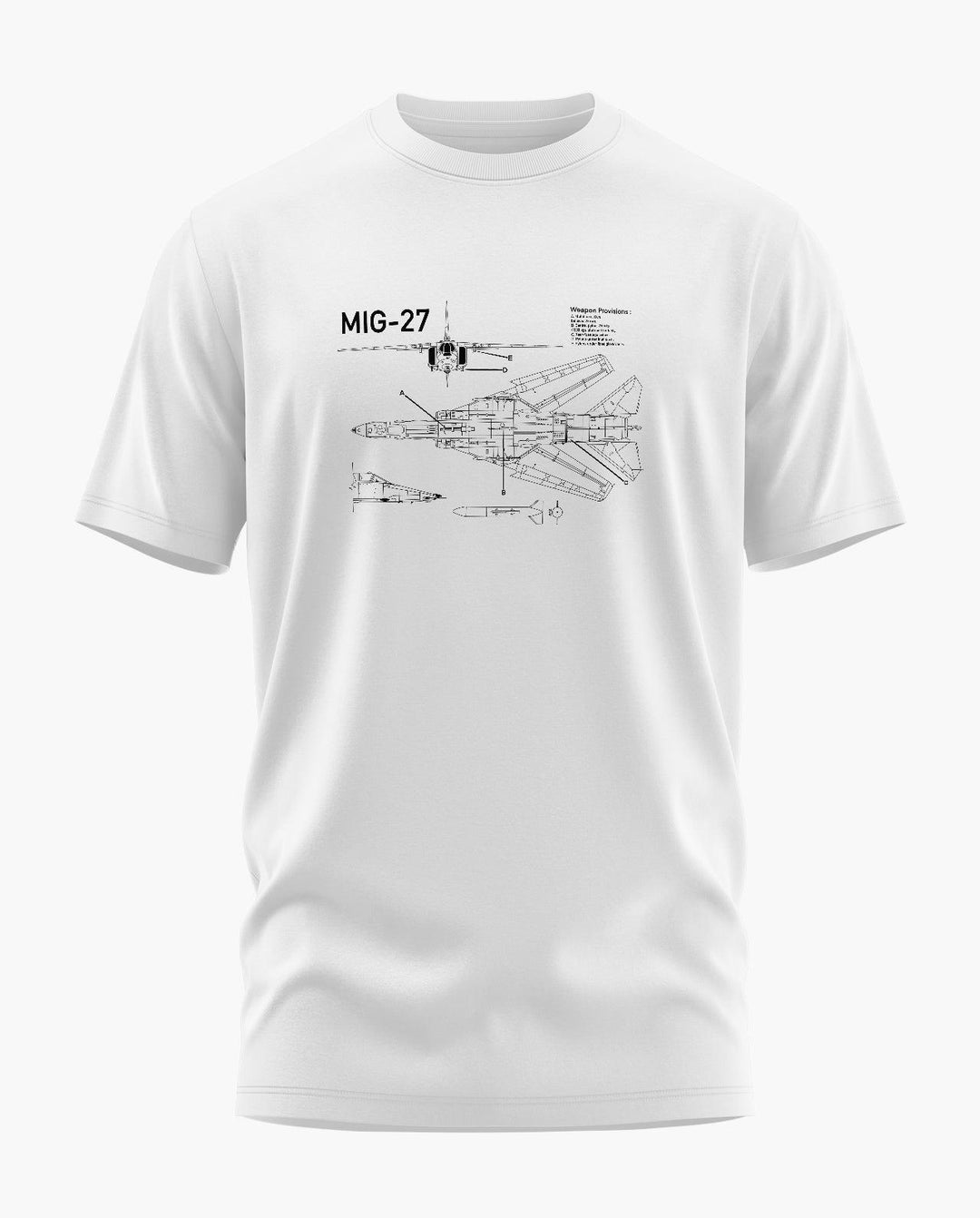 MiG-27 Blueprint T-Shirt - Aero Armour