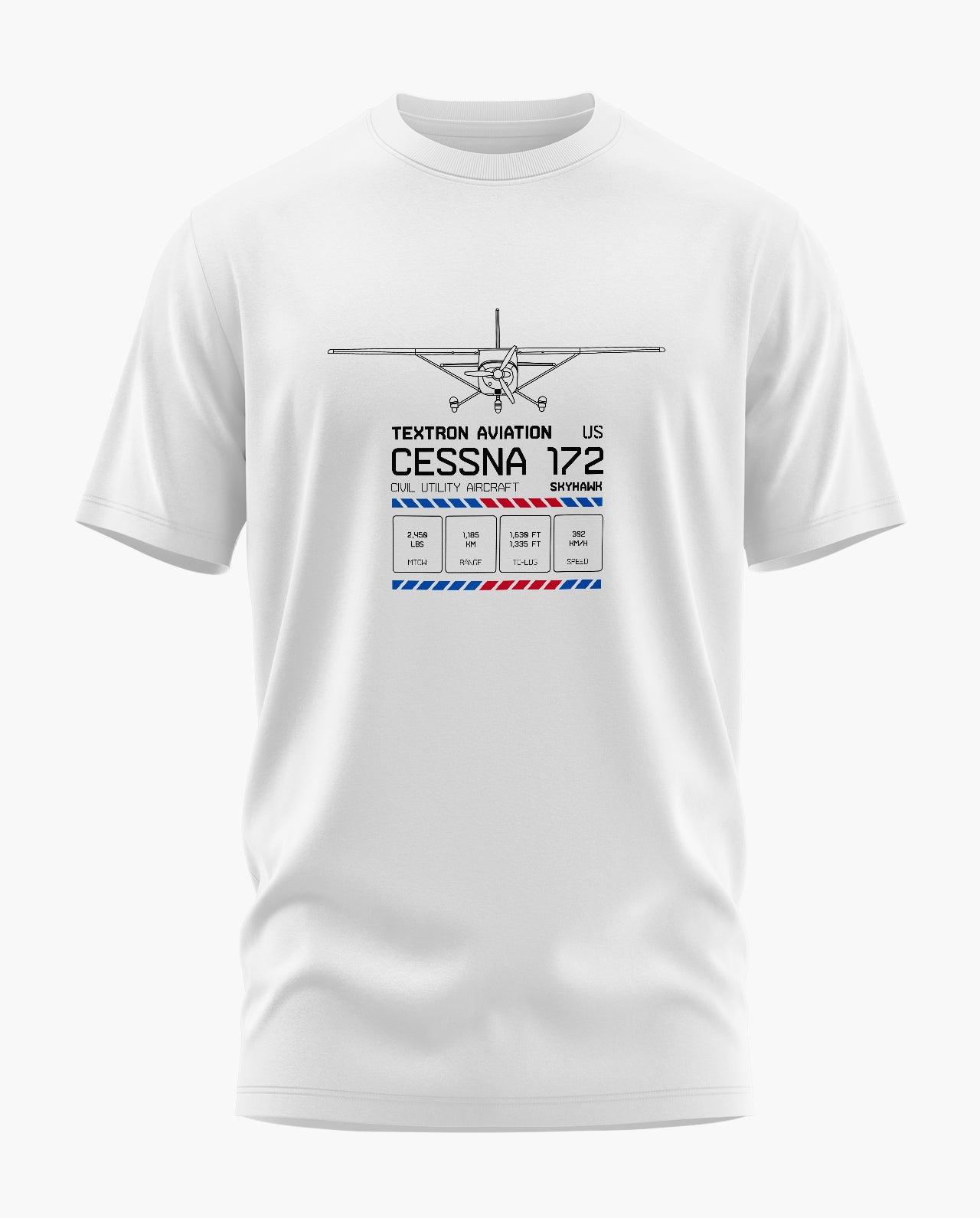 Cessna 172 Blueprint T-Shirt - Aero Armour