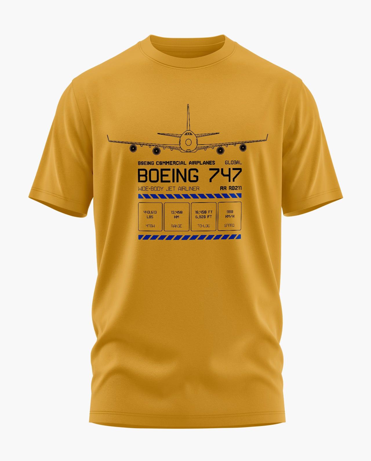 Boeing 747 Blueprint T-Shirt - Aero Armour