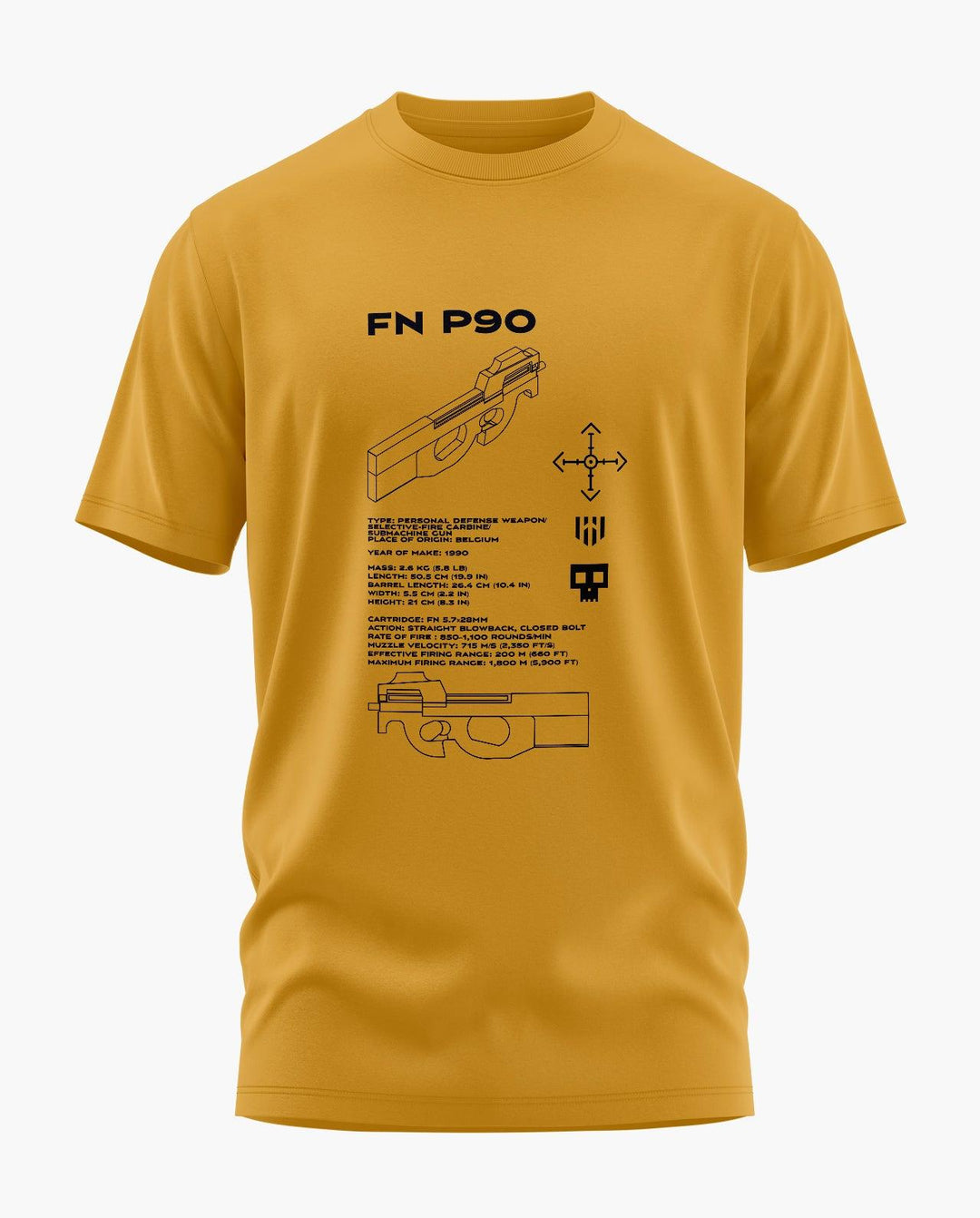 FN P90 Blueprint T-Shirt - Aero Armour